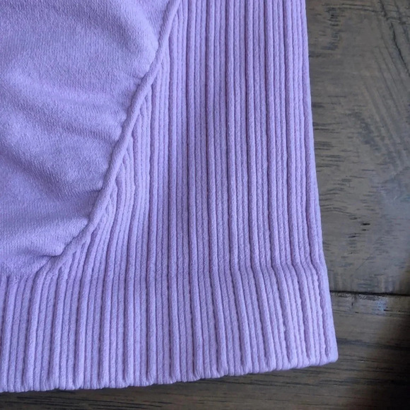 Free People Movement lilac good karma high neck layering top & shorts XS/S New - Picture 6 of 16